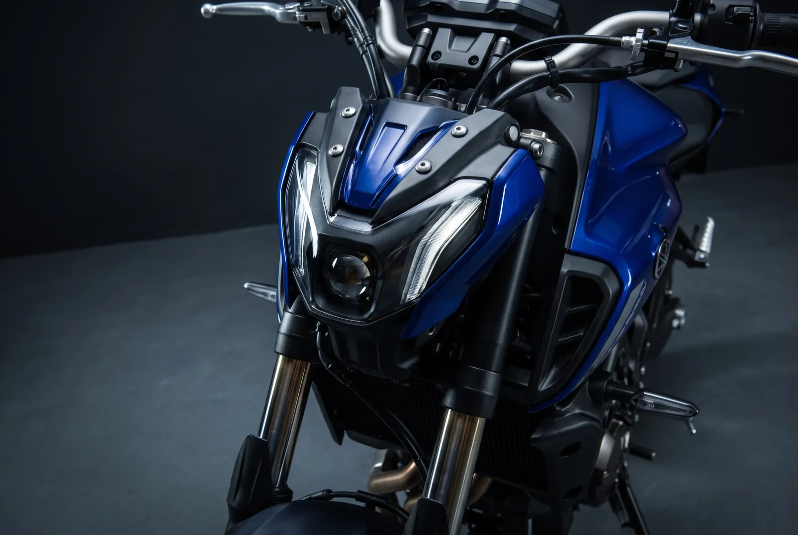 Detail van een Yamaha MT-07